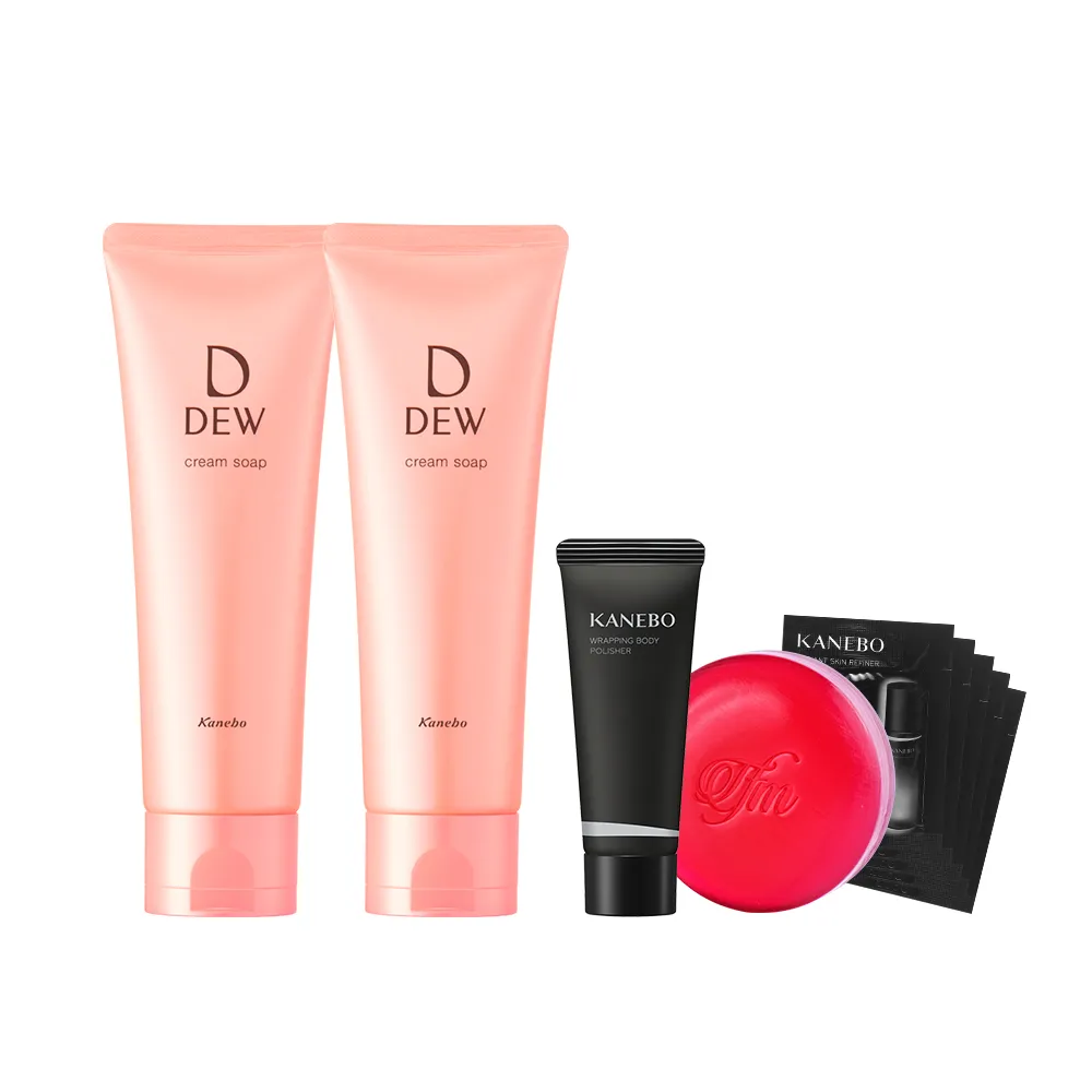 【Kanebo 佳麗寶】DEW 水潤洗顏皂霜 125g(2入組)(洗面乳)