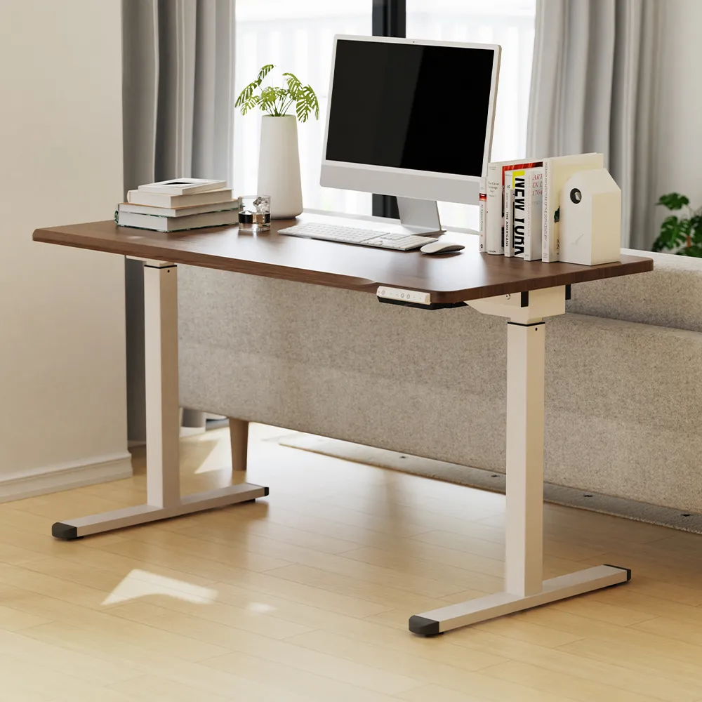 【KAKU 健康生活】(優仕款)電動升降桌-圓邊 日本馬達 140 x 70 cm(臺灣製造/五年保固/書桌/辦公桌/工作桌)