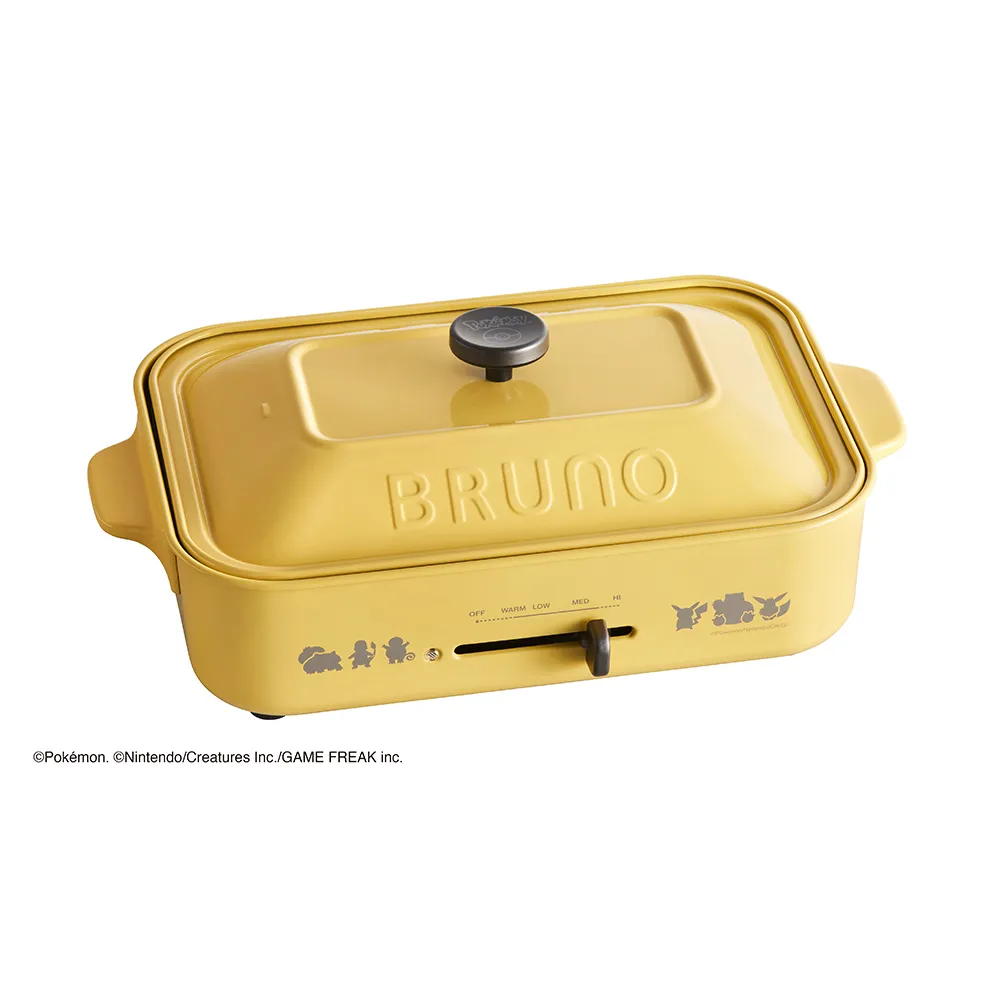 【BRUNO】寶可夢聯名款★多功能電烤盤BOE118(內含平盤、章魚燒、寶可夢六格鬆餅烤盤)