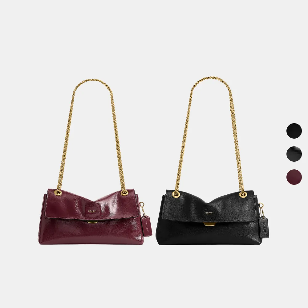 【COACH】蔻馳官方直營 CHELSEA 26 鏈條肩帶單肩手袋 單肩包 鏈條包 斜背包-多色任選(CFR28/CFR31)