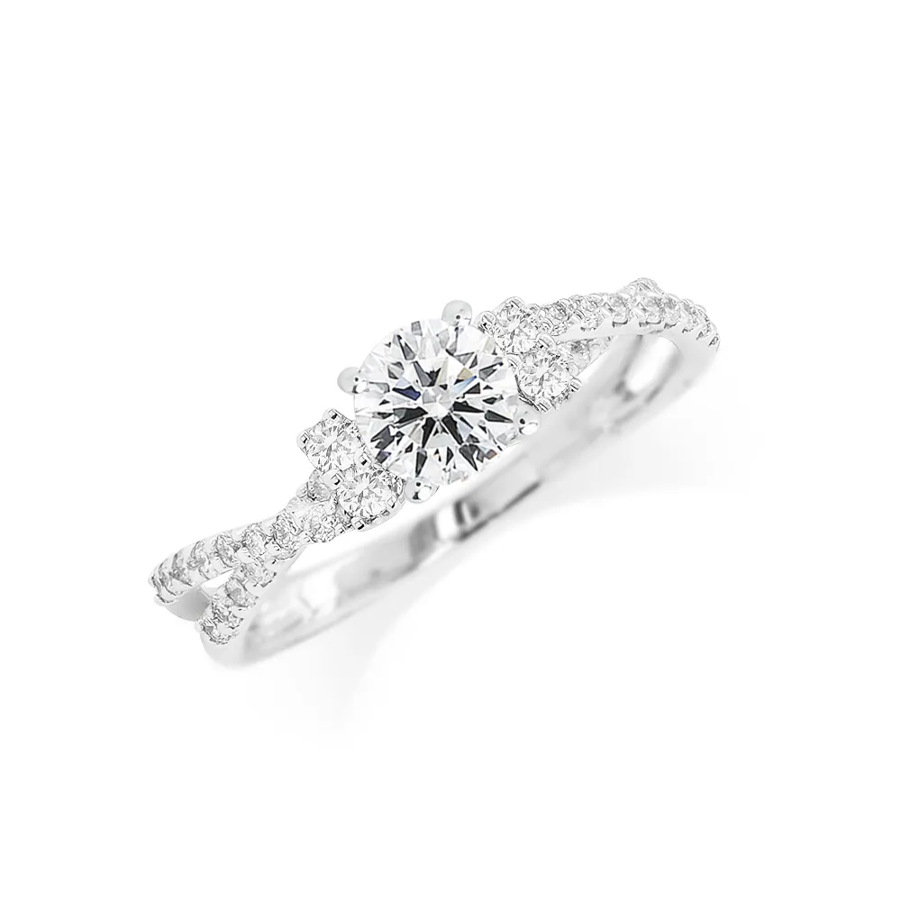【AURORA 歐羅拉】GIA 50分D I1八心八箭天然真鑽 PT950 鉑金台 鑽戒 純真