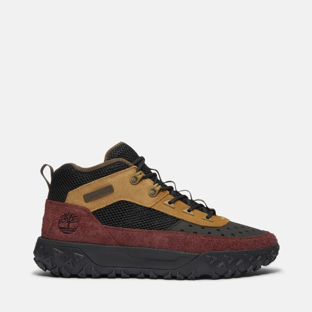 【Timberland】男款灰黑色Motion 6中筒健行鞋(A6CW1A6M)