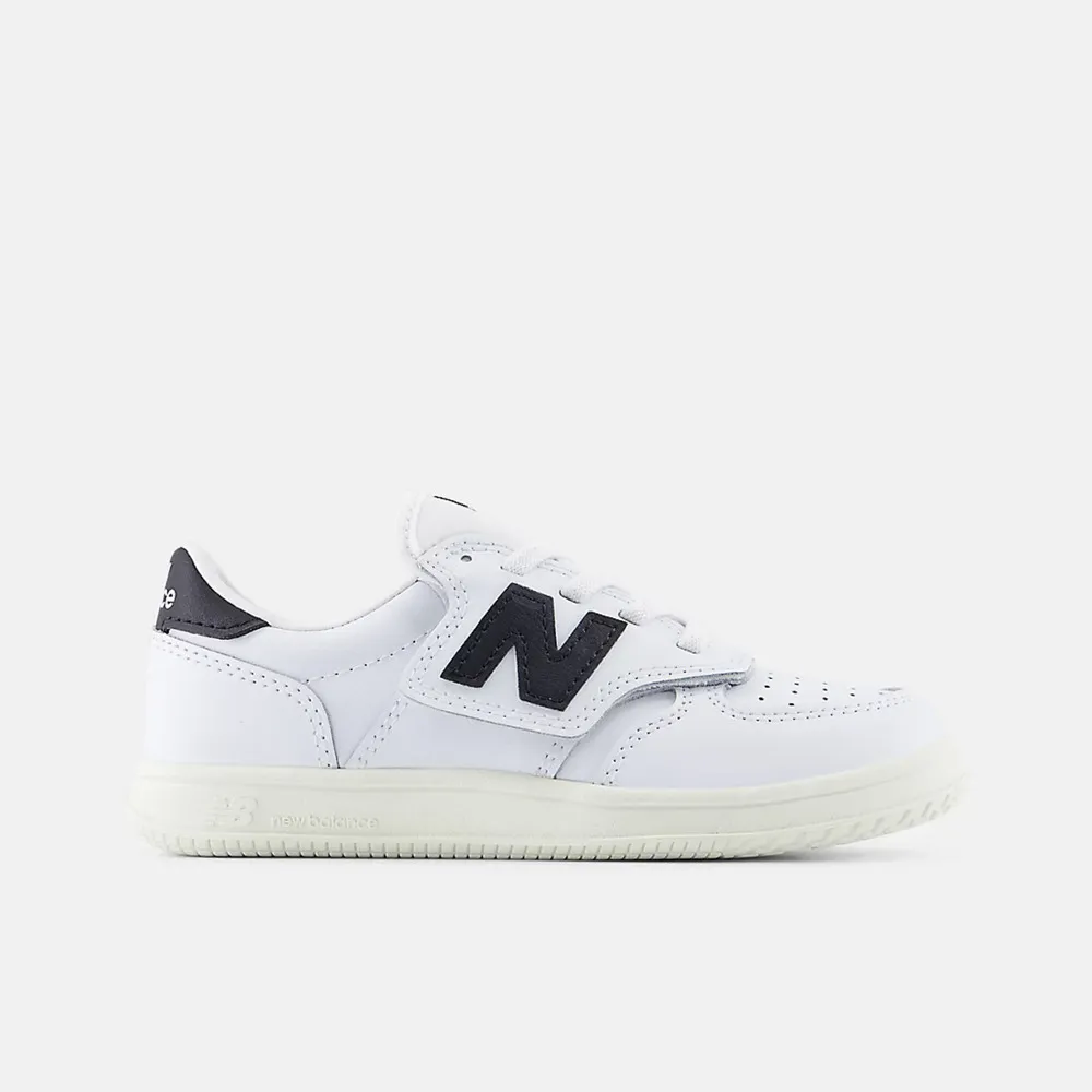 【NEW BALANCE】T500 Lace 中童 休閒鞋 復古 流行 白 黑(PHT500CA)