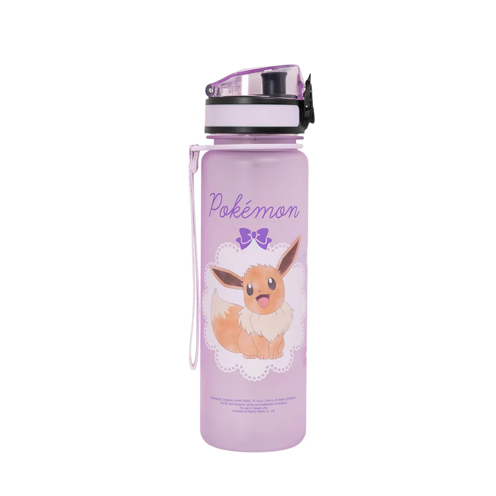 【IMPACT 怡寶】寶可夢伊布彈蓋Tritan水壺／水杯/水瓶（500ML）附提繩-粉紫