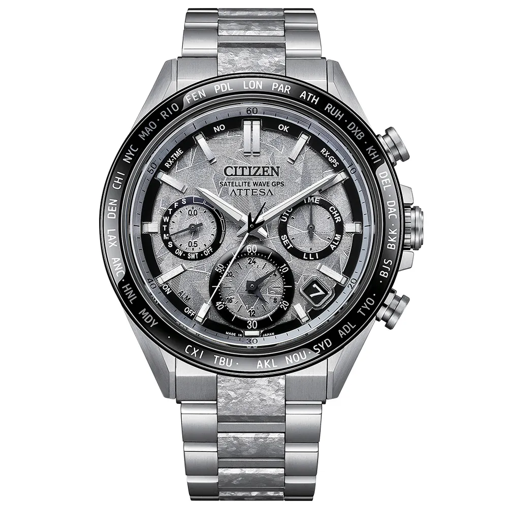 【CITIZEN 星辰】ATTESA 限量 韋禮安 廣告配戴 隱耀款 GPS光動能腕錶 錶 手錶 送禮 (CC4076-65A)