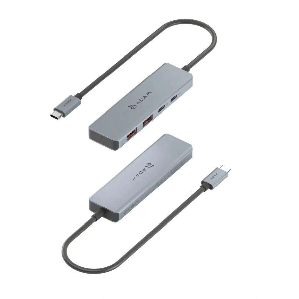 【ADAM 亞果元素】Hub A04 USB-C Gen2 四合一高速資料傳輸集線器(最輕巧高速的資料傳輸)