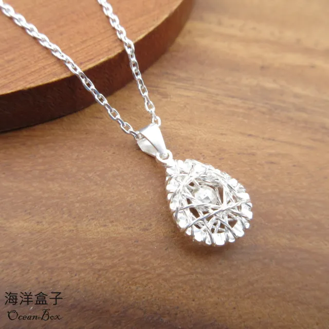 【海洋盒子】幻彩編織水滴S999純銀.單墜價格.附贈禮盒