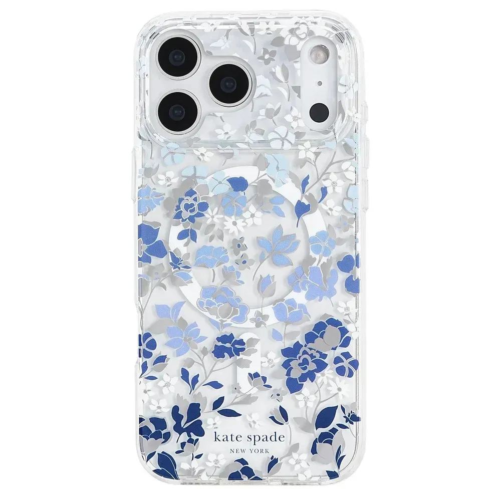 【KATE SPADE】iPhone 18系列 精品磁吸防摔手機殼 皇室藍