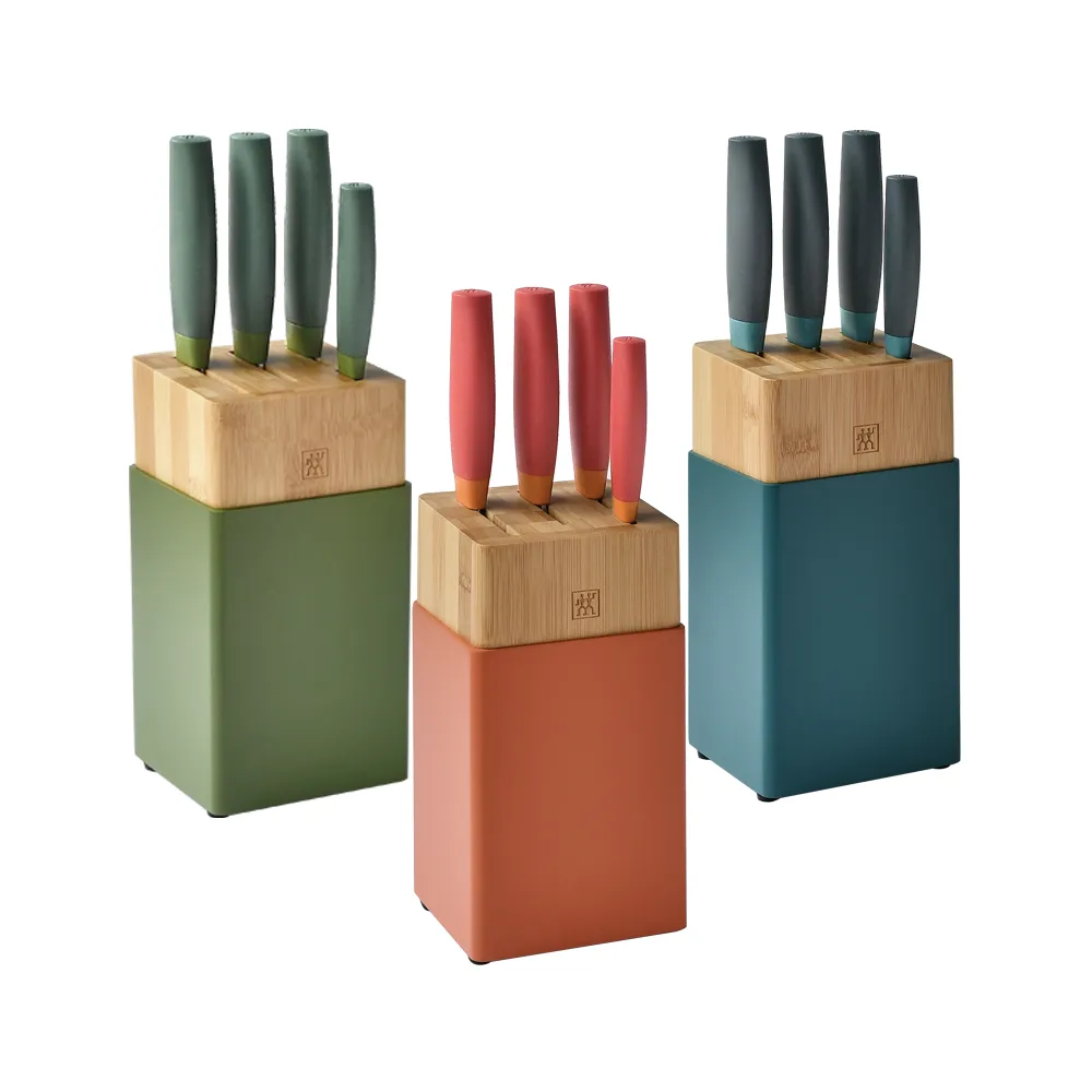 【ZWILLING 德國雙人】Now S五件式彩色刀具/刀座組-顏色任選/新舊包裝隨機出貨(德國雙人牌集團官方直營)