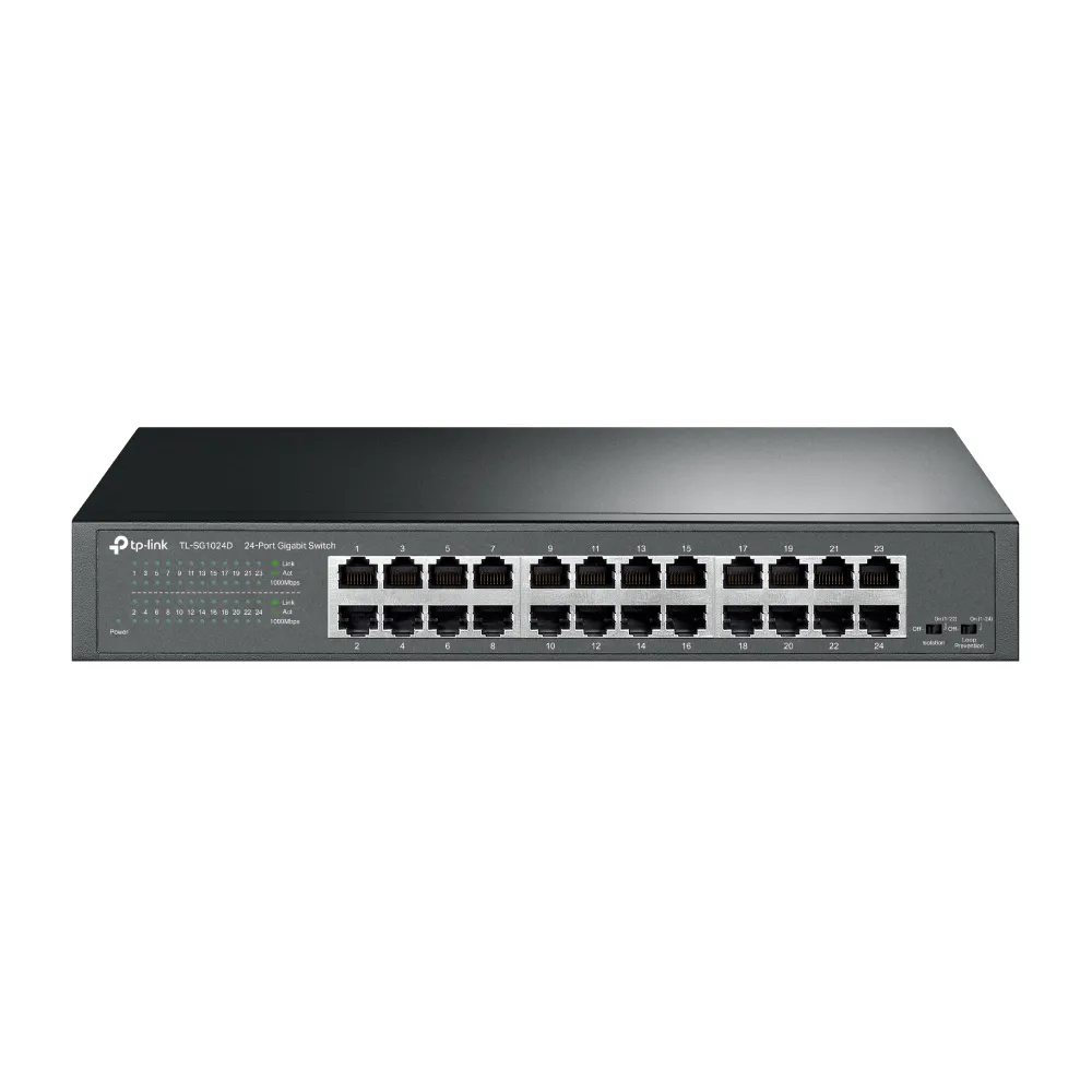 【TP-Link】TL-SG1024D 24埠Gigabit桌上/機架型乙太網路交換器(鋼殼)