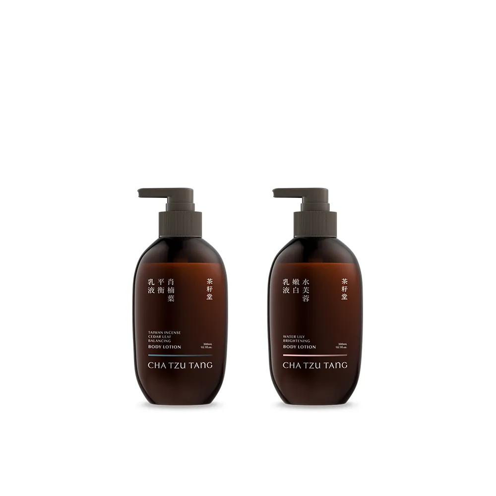 【茶籽堂】明星香氣保濕美白乳液300mL(肖楠葉平衡/水芙蓉嫩白/植萃身體乳)
