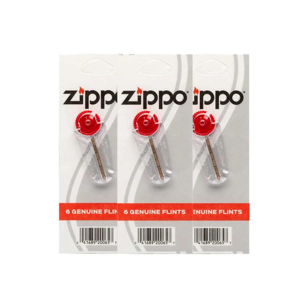 【Zippo官方直營】ZIPPO打火機專用打火石-紙卡裝. 三入組