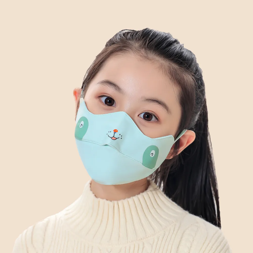 【NicoFun 愛定做】萌趣卡通插畫 兒童防風保暖口罩 立體3D 護眼角 防曬 透氣布口罩(可水洗 可調式耳扣)