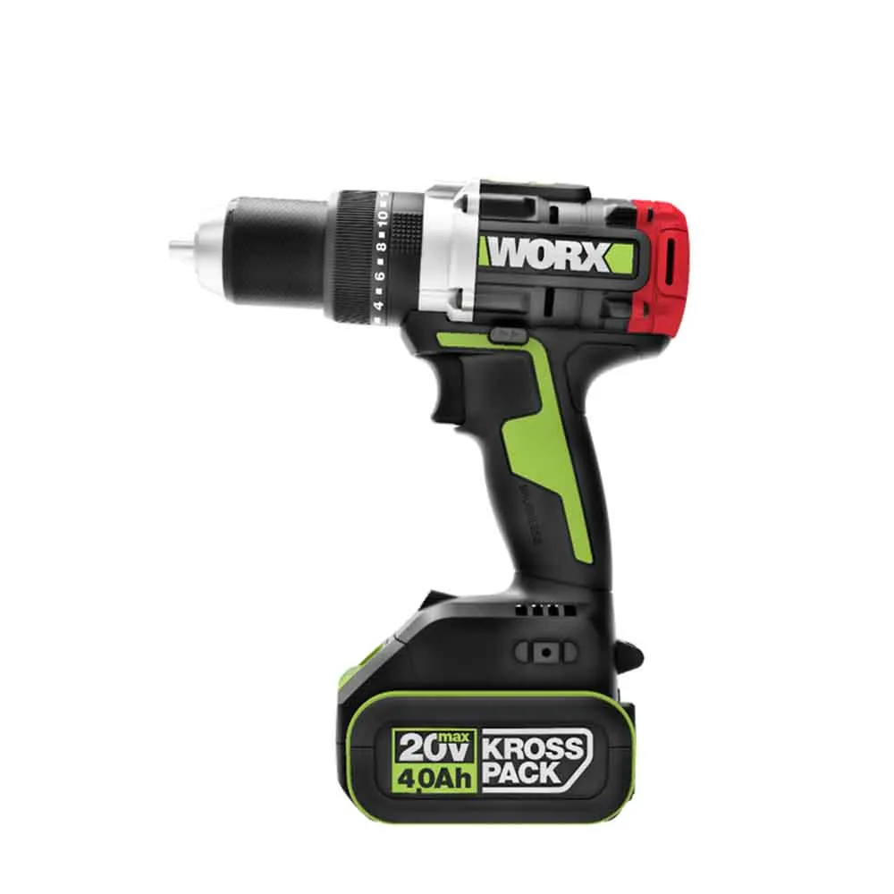 【WORX 威克士】20V 13mm 150N.m 大扭力震動衝擊鑽 雙5.0電池(WU377-1)