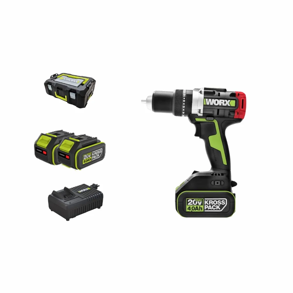 【WORX 威克士】20V 無刷鋰電 13mm 150N.m 大扭力震動衝擊鑽(WU377)