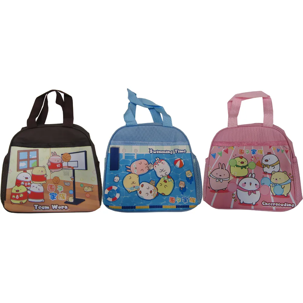 【SNOW.bagshop】團子家族 餐袋 便當袋 可放水瓶網袋 正版授權 公司貨商品 防水尼龍布材質