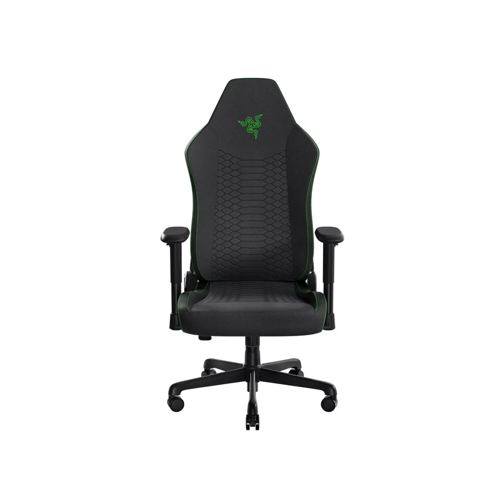 【Razer 雷蛇】搭電競耳機★ISKUR V2 X 人體工學 電競椅/電腦椅/椅子(黑綠/需自行組裝)+黑鯊V2 X 有線耳機