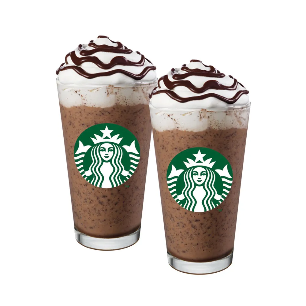 【STARBUCKS 星巴克】大杯巧克力可可碎片星冰樂雙杯組-E