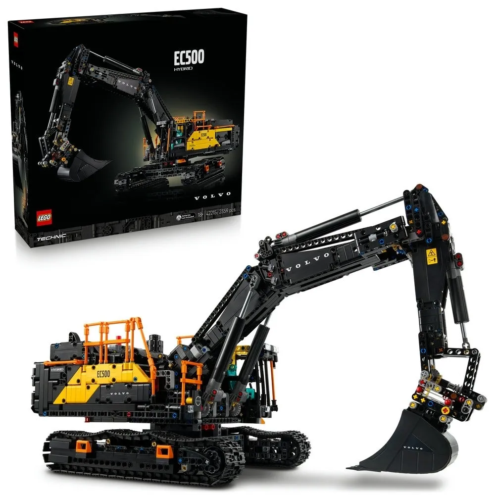 【LEGO 樂高】科技系列 42215 Volvo EC500 Hybrid 挖掘機(工程玩具 STEAM教育 居家擺設 積木)