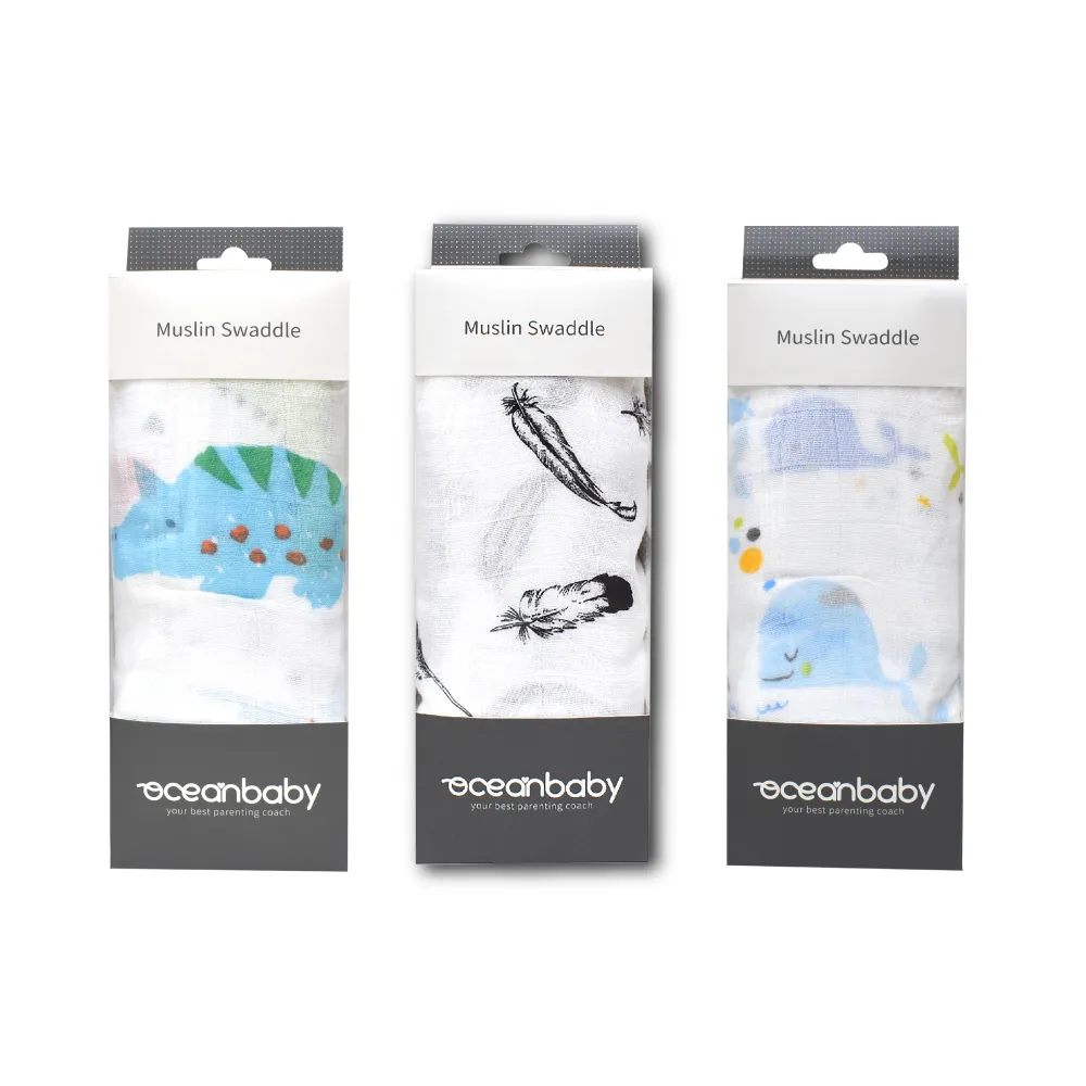 【OceanBaby】多功能紗布包巾3入組(抗菌/涼感/嬰兒包巾/寶寶包巾/彌月禮/竹纖維)
