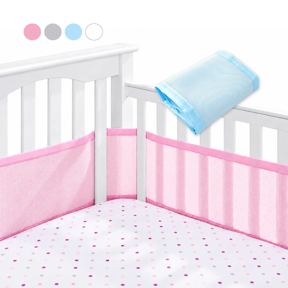 【OhBabyLying】嬰兒床透氣床圍(床圍/床邊護欄/安全護欄/居家安全/安全防護/寶寶防撞/網眼透氣床圍)
