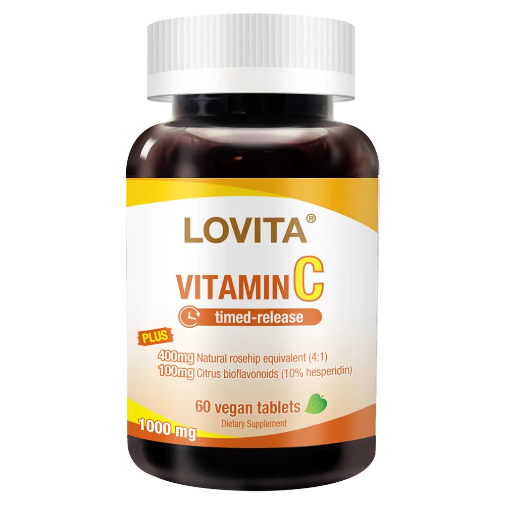 【LOVITA 愛維他】長效緩釋型維他命C素食錠1000mg(60錠)
