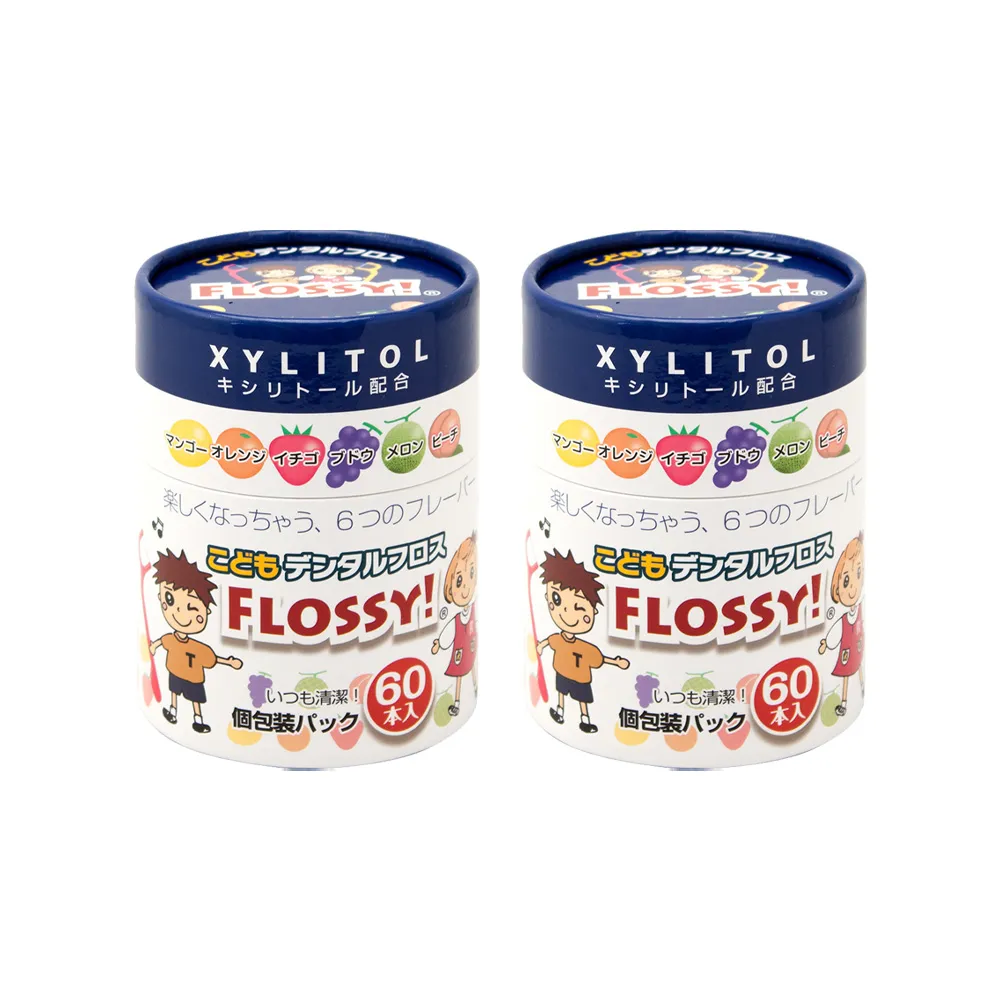 【日本UFC】FLOSSY木醣醇兒童安全牙線棒60入(2入組)