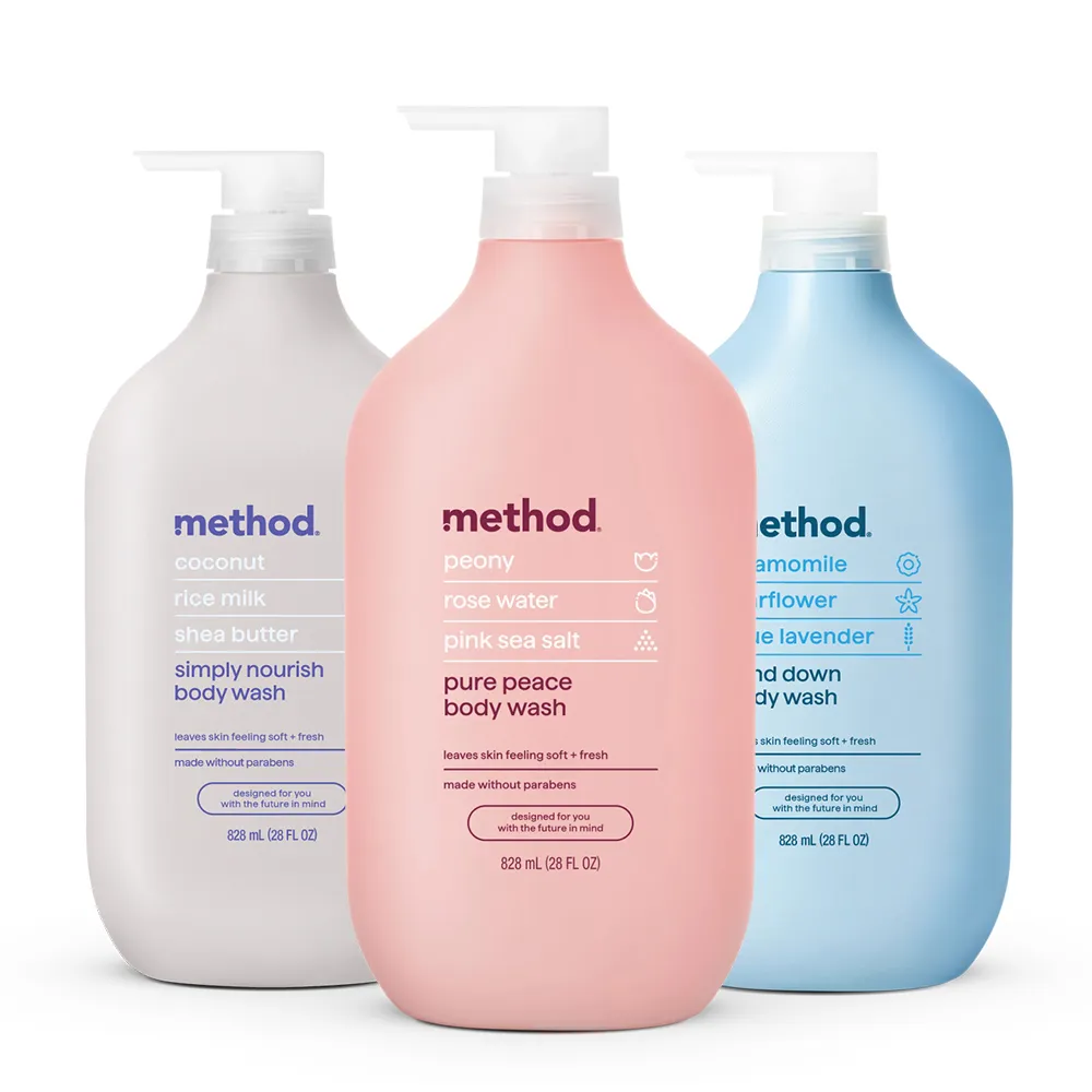 【method 美則】感官沐浴乳系列828ml(純粹寧靜 就是滋潤 藍色氣息)