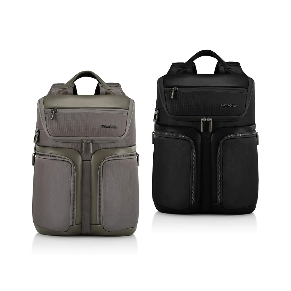 【Samsonite 新秀麗】HOLBORN 商務休閒多層輕量多功能筆電後背包/雙肩包/通勤包/電腦包15.6吋(多色可選)