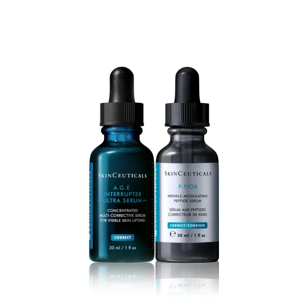 【Skin Ceuticals 修麗可】A.G.E.極效賦活緊緻精華 30ml+P-TIOX 超胜抗皺極光精華 30ml