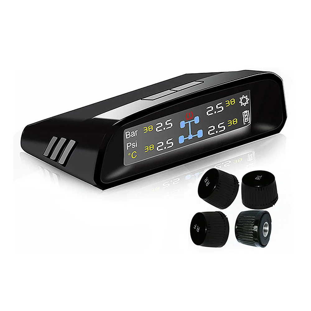 【FLYone】GT600 Plus 無線太陽能TPMS 胎壓偵測器彩色螢幕(加碼送 電動打氣機)