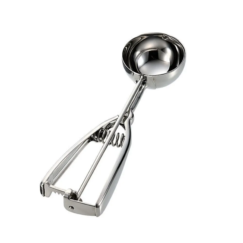 【一球入魂】日式不鏽鋼冰淇淋勺-6cm(甜筒 聖代 挖球器 挖冰勺 挖球勺子 薯泥勺 水果挖勺 冰淇淋 甜點勺)