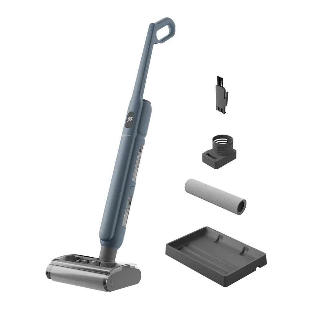 【Electrolux 伊萊克斯】雙11限定 500系列 輕量自清潔洗地機同步掃吸拖洗(EFW51112 月隕灰)