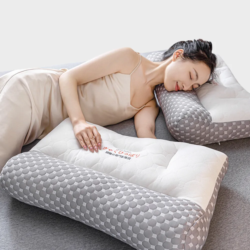 【Pure Sleep 純好眠】日本反牽引乳膠枕芯-2入組(助眠 護頸枕頭 側睡枕 枕頭 釋壓)