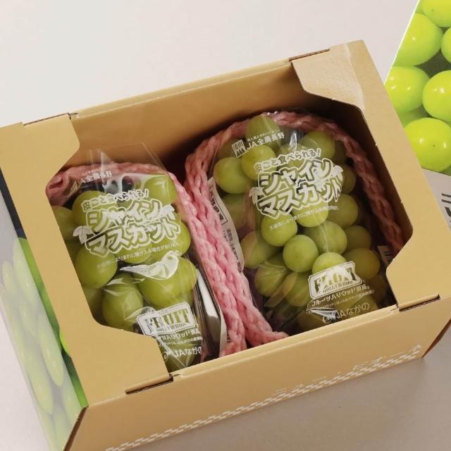 【RealShop】日本山梨/長野空運大串麝香葡萄1kg(約500g*2房裝 水果禮盒 送禮)