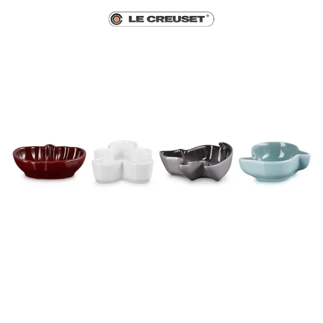 【Le Creuset】瓷器萬聖節迷你醬料碟4入組(木乃伊/黑貓/南瓜/精靈)