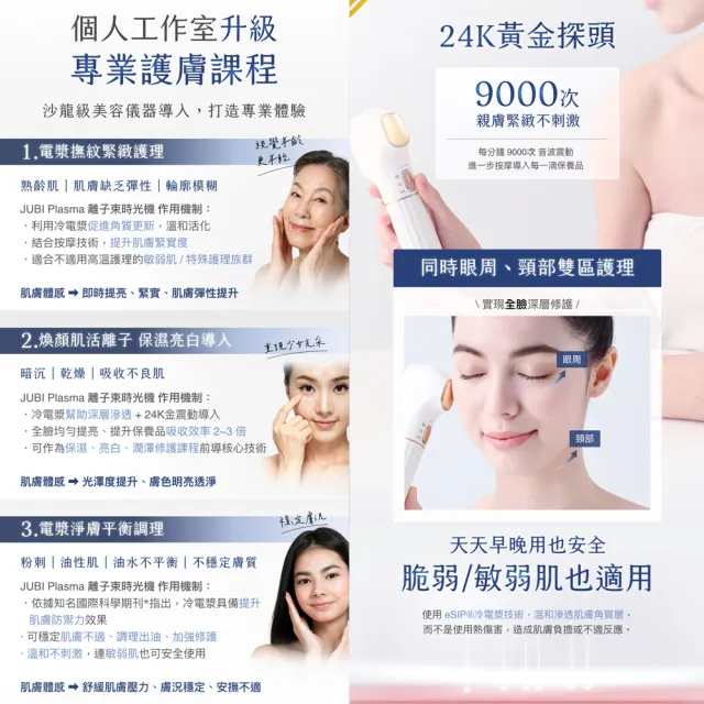 JUBI Plasma 離子束時光機(曙光金/花漾粉/星曜藍)