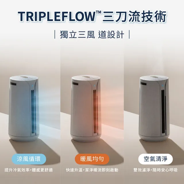 【Blueair】ComfortPure智能三合一涼暖空氣清淨機T10i(最大適用9坪)/WiFi智能APP操控/附搖控器