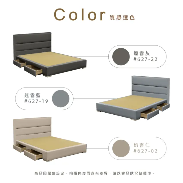 【IHouse】布蘭頓 雙大6尺 現代貓抓皮 房間2件組(床片+4抽底)