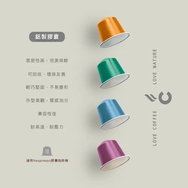 【CARRARO】經典香韻系列咖啡膠囊 4款任選｜10顆/盒(僅適用Nespresso膠囊咖啡機)