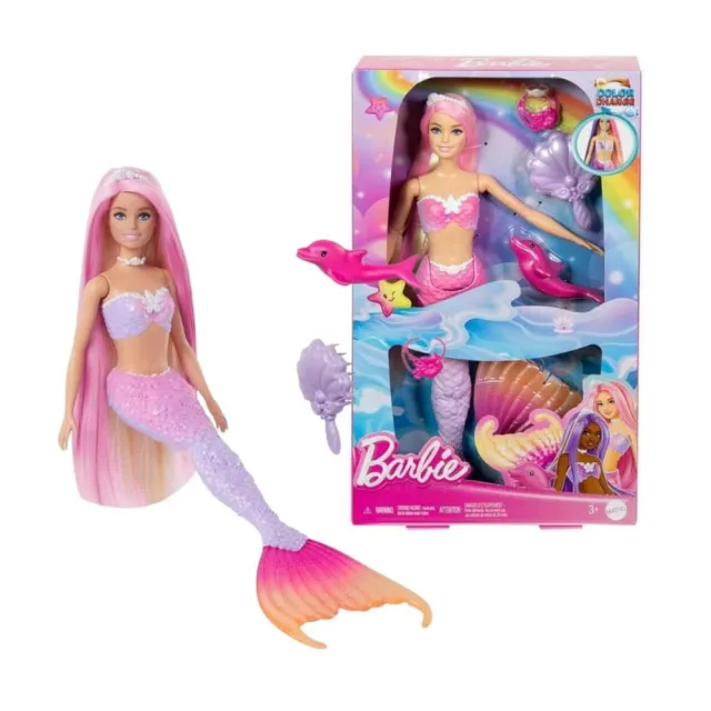 【MATTEL 美泰兒】芭比娃娃 變裝人魚公主