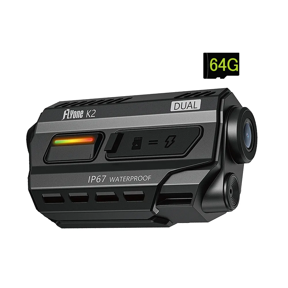 【FLYone】K2 2K高清 SONY前後雙錄+GPS測速 磁吸自動錄影 安全帽專用 機車行車記錄器