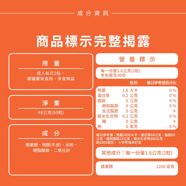 【Nature’s Truth 綠萃淨】特級蘋果醋窈窕膠囊3瓶組(共180粒)