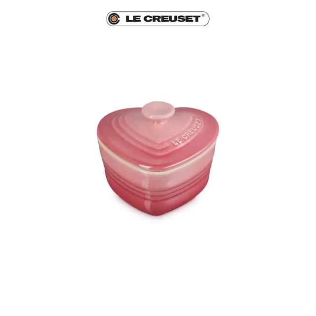【Le Creuset】瓷器愛心烤盅300ml(薔薇粉/櫻桃紅 2色選1)