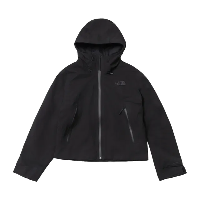 【The North Face】北面女款黑色DRYVENT防水連帽鋪棉外套｜8KQBJK3