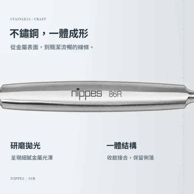 【Nippes Solingen 尼佩斯索林根】nippes德國不鏽鋼雙頭兩用甲溝棒