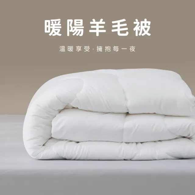 【AnD HOUSE 安庭家居】羊毛被-雙人6x7尺(保暖/蓬鬆/抑菌/冬被)