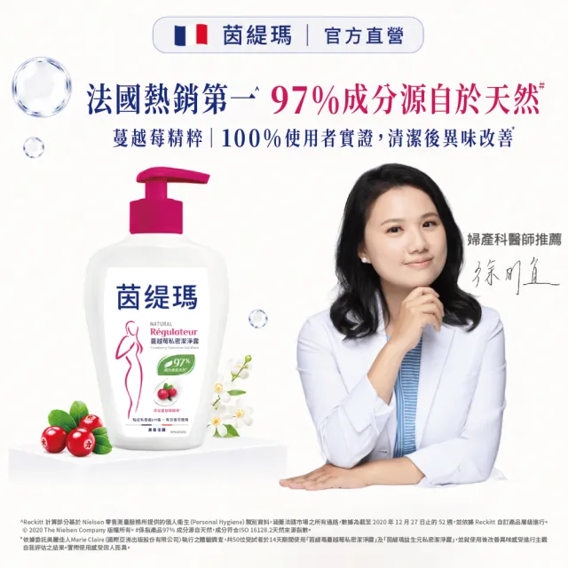 【茵緹瑪】蔓越莓私密潔淨露(200ml/瓶)+杜蕾斯特級潤滑劑(50ml/瓶)