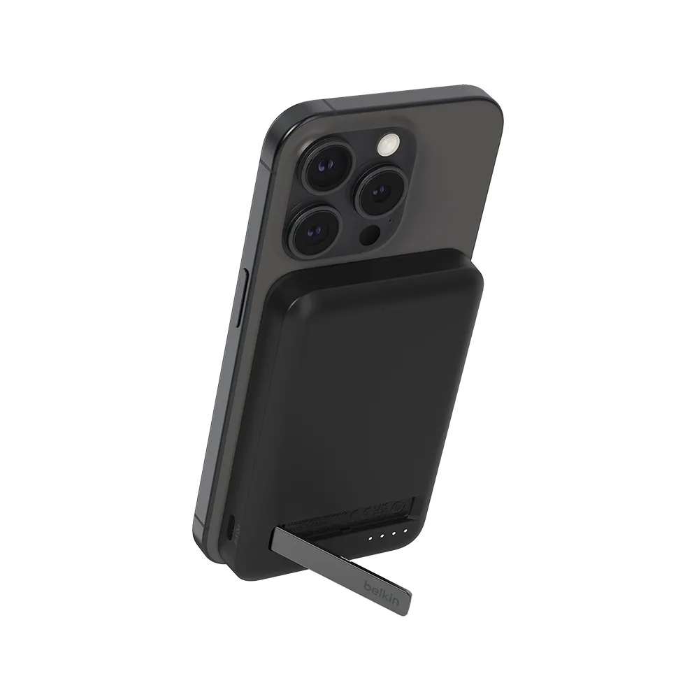 【BELKIN】BoostCharge Pro Qi2 磁吸無線充電行動電源5000mAh-黑/白/藍(BPD006)
