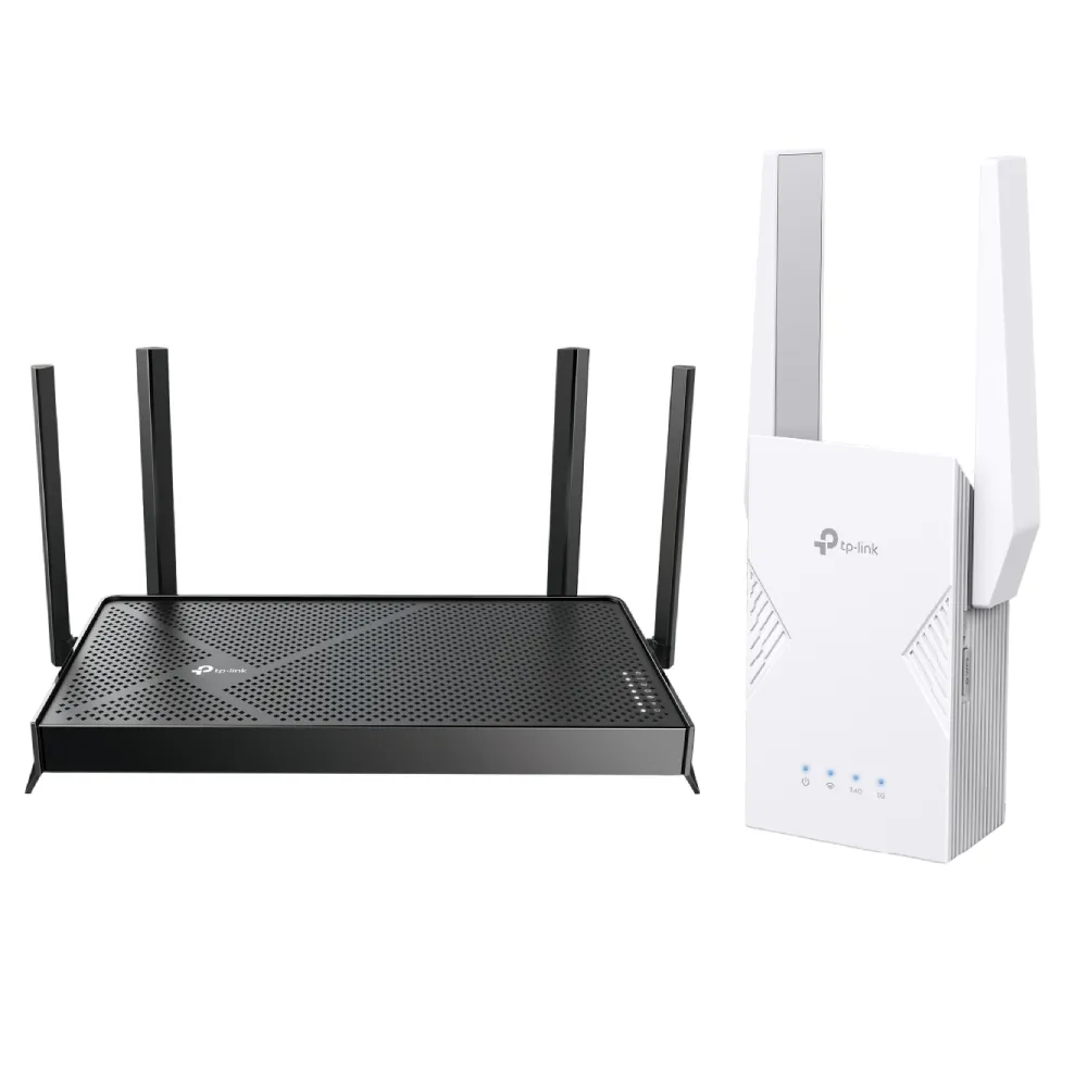 【TP-Link】延伸器組★WiFi 7 雙頻2.G路由器/分享器+Wi-Fi 7 雙頻延伸器(Archer BE230+RE225BE)